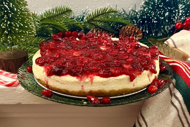  Gingerbread Cranberry Cheesecake