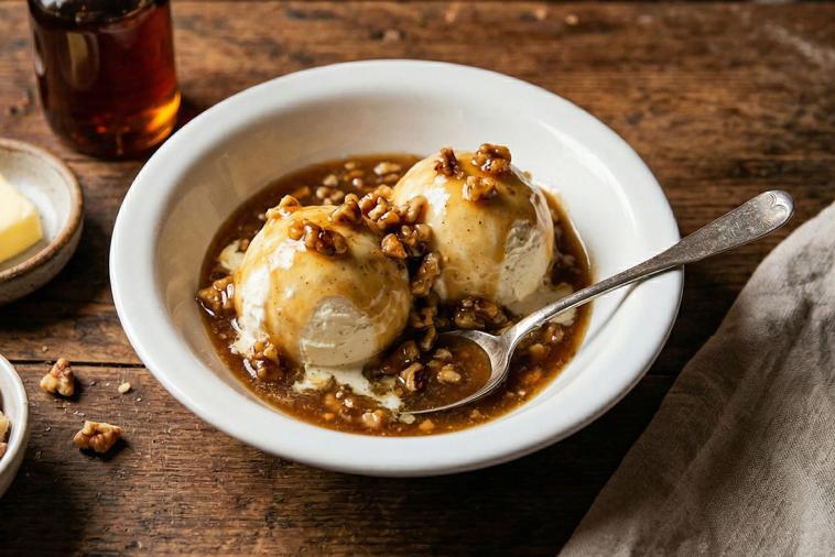 buttery maple walnut sauce