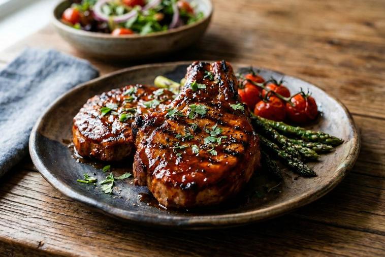 Baked Pork Chops with Barbecue Sauce