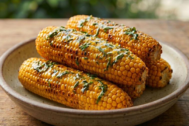 Grilled Corn on the Cob with Tarragon Butter