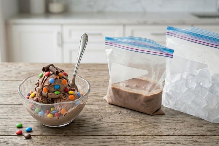 making homemade ice cream without an ice cream maker