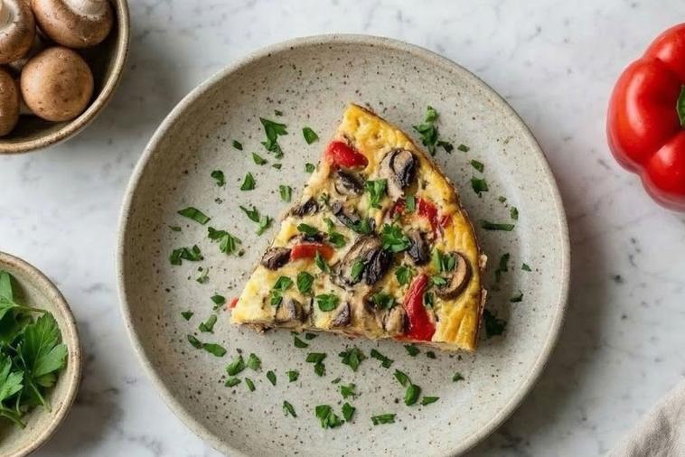 Mushroom and Red Pepper Frittata