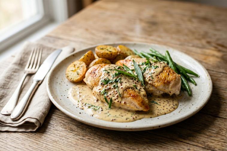 chicken in tarragon dijon sauce