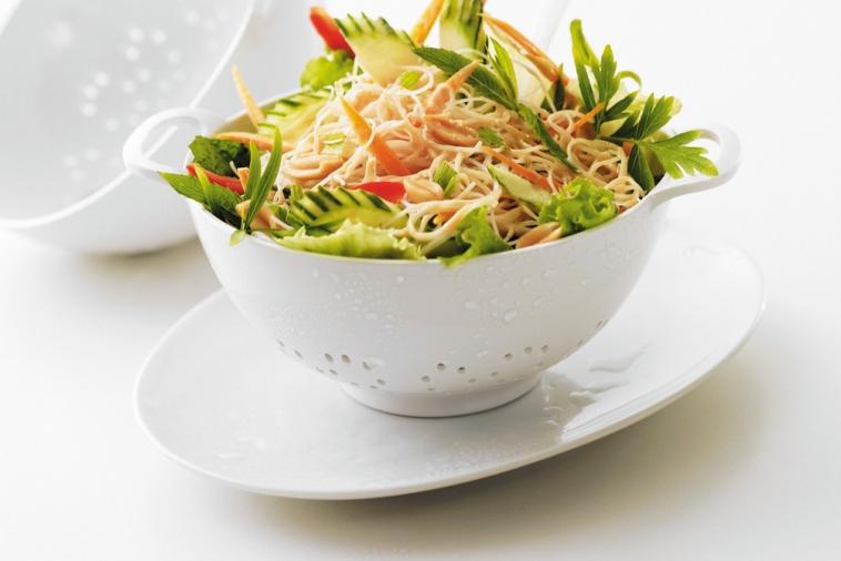 asian noodle and vegetable salad
