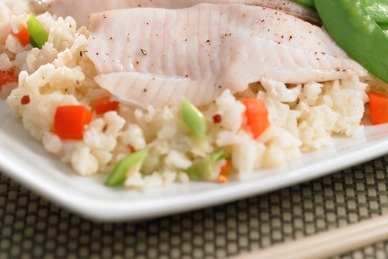 asian steamed fish coconut rice
