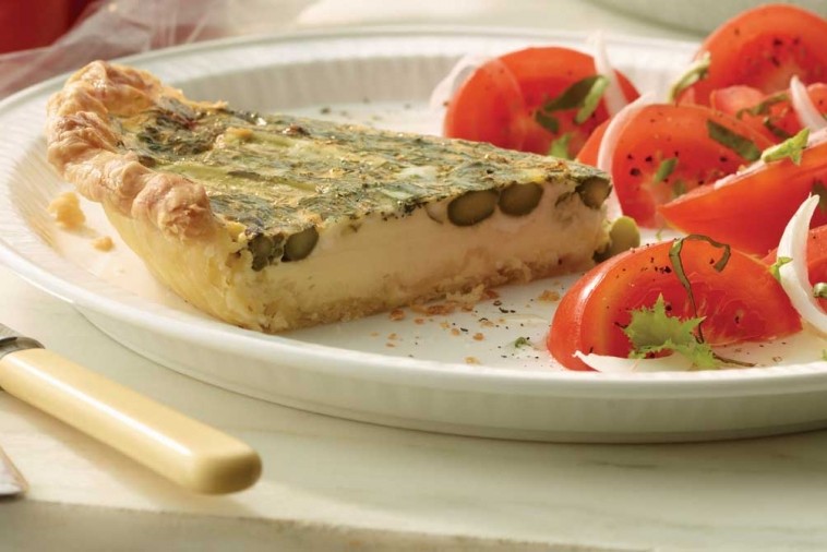 asparagus and parmesan quiche