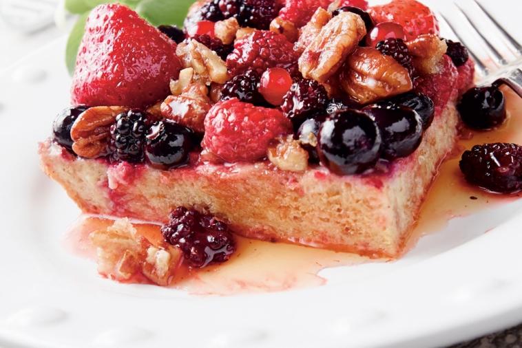 baked nutty berry french toast