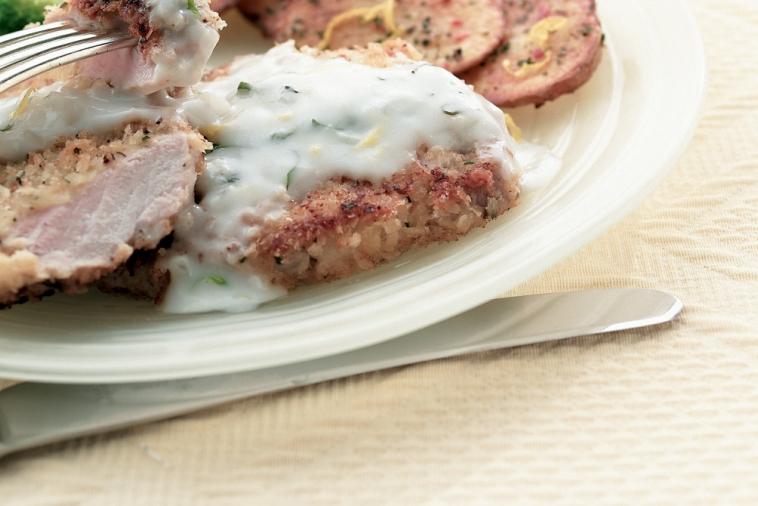 baked pork chops with lemon and herbs