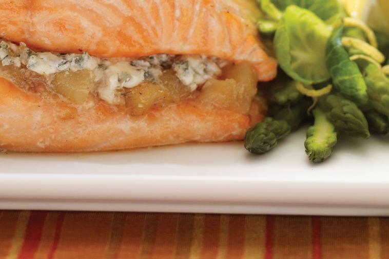 blue and pear salmon