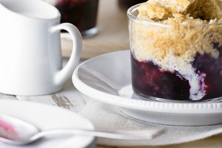 blueberry ginger cobbler