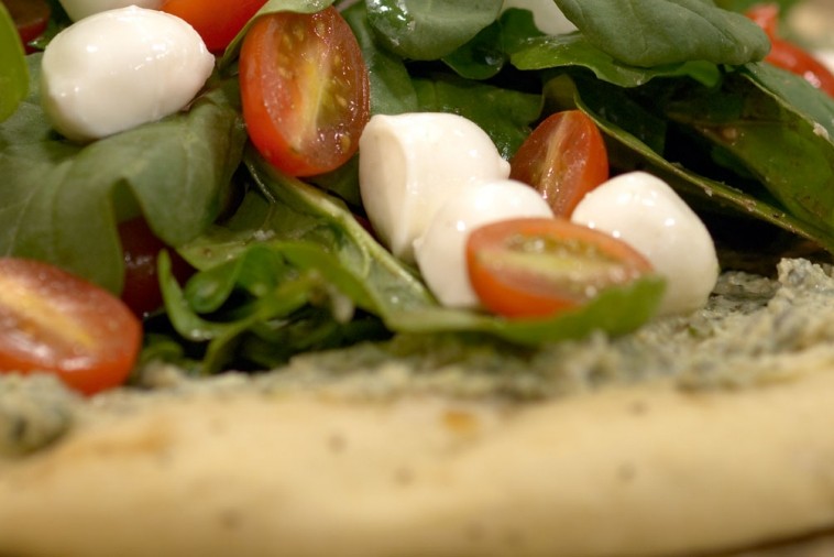 bocconcini salad pizza bocconcini salad pizza