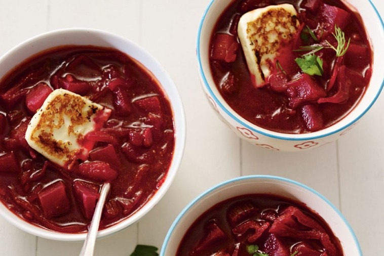 borscht with queso fresco