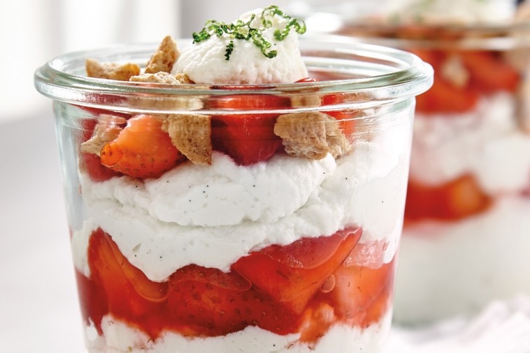 canadian ricotta strawberry verrines