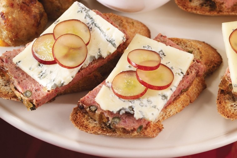 canapes of blue pate canapes of blue pate