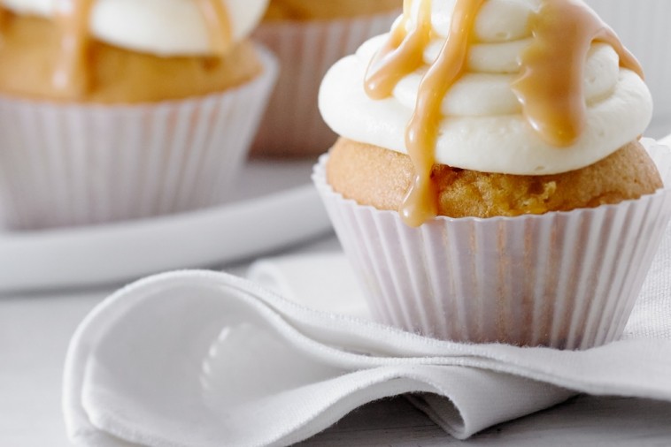 caramel and sea salt cupcakes