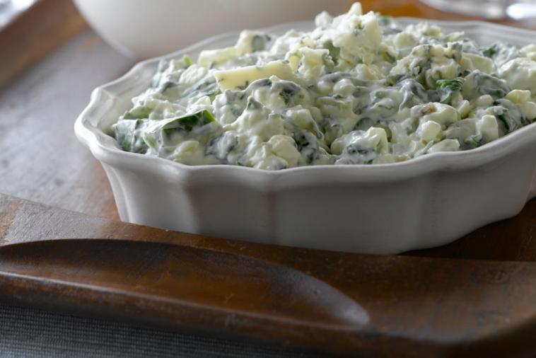caramelized onion blue cheese and spinach dip