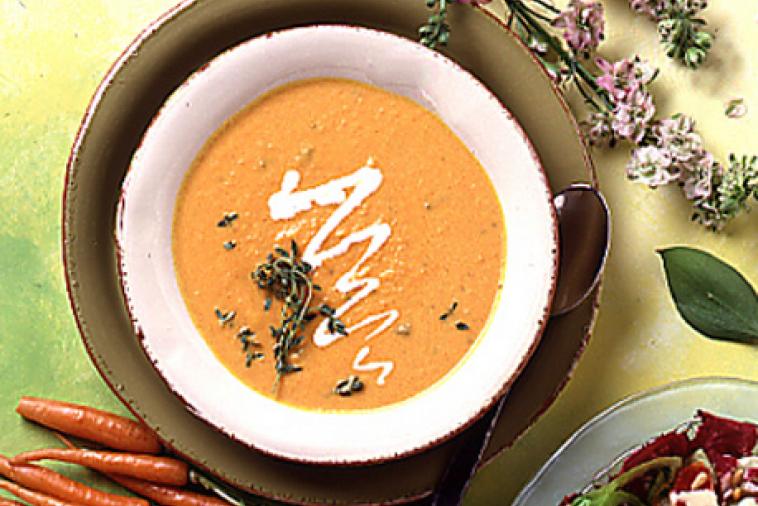 carrot and orange soup with thyme