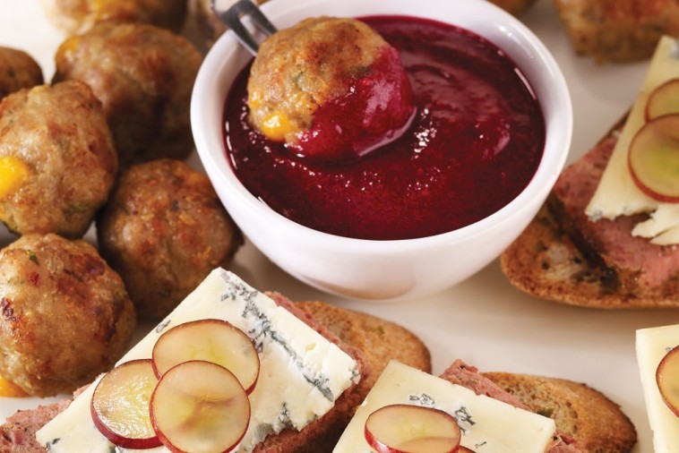 cheddar stuffed meatballs with rosemary