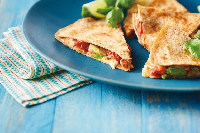 chicken and avocado quesadillas