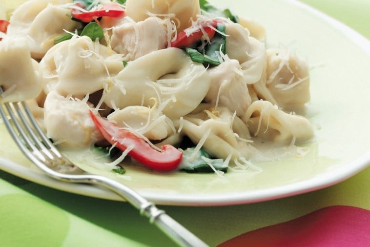 chicken and fresh spinach tortellini