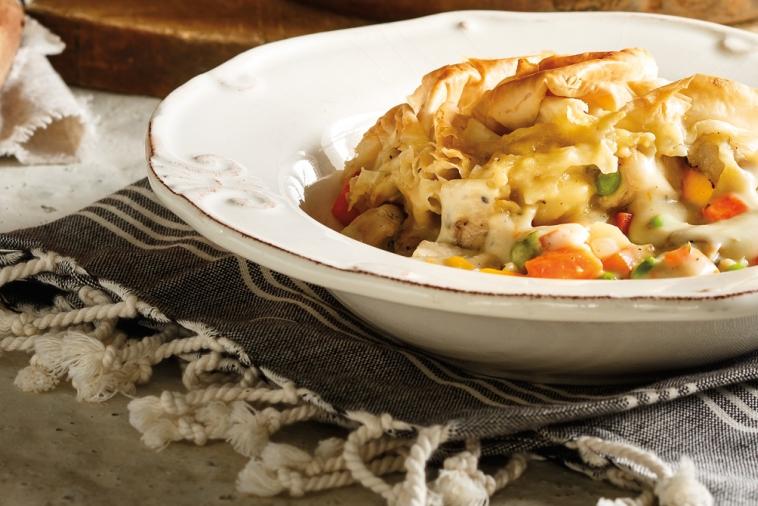 chicken and root vegetable pot pie
