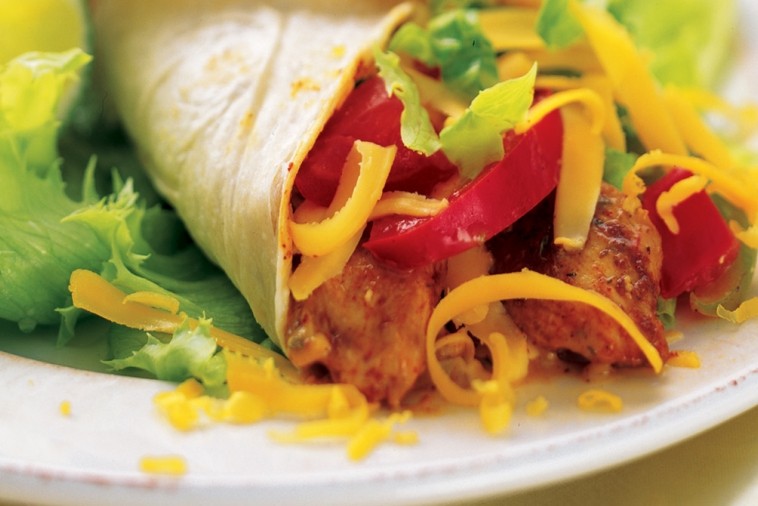 chicken fajita wraps