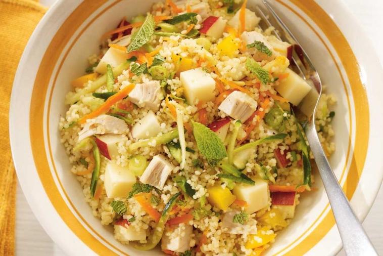 chicken vegetable and gouda couscous
