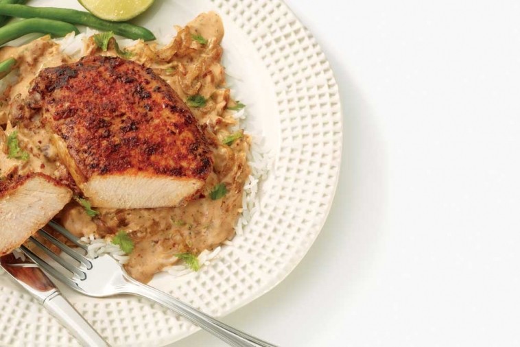 chili lime pork chops with cilantro cream chili lime pork chops with cilantro cream