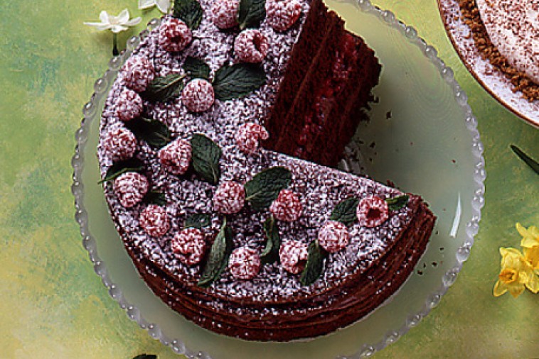 chocolate raspberry truffle cake