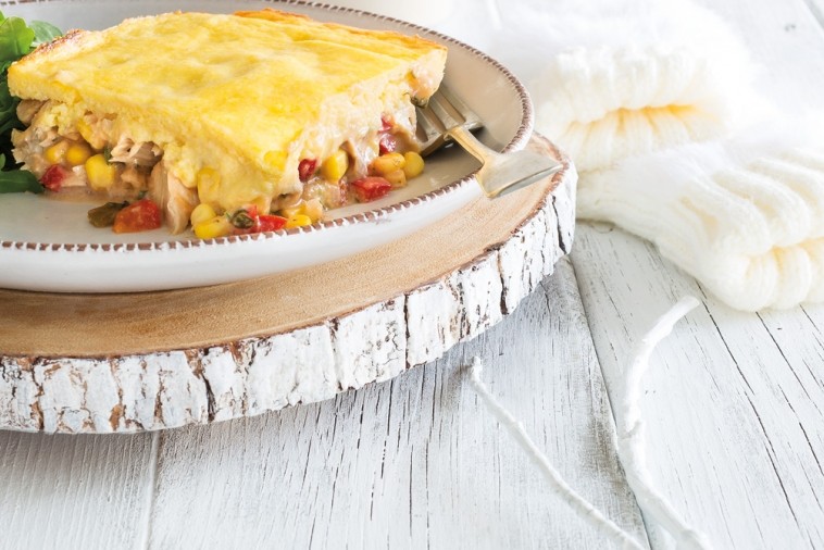 comforting chicken tamale pie