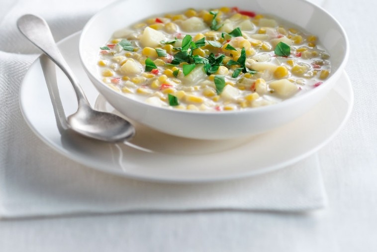 corn and red pepper chowder