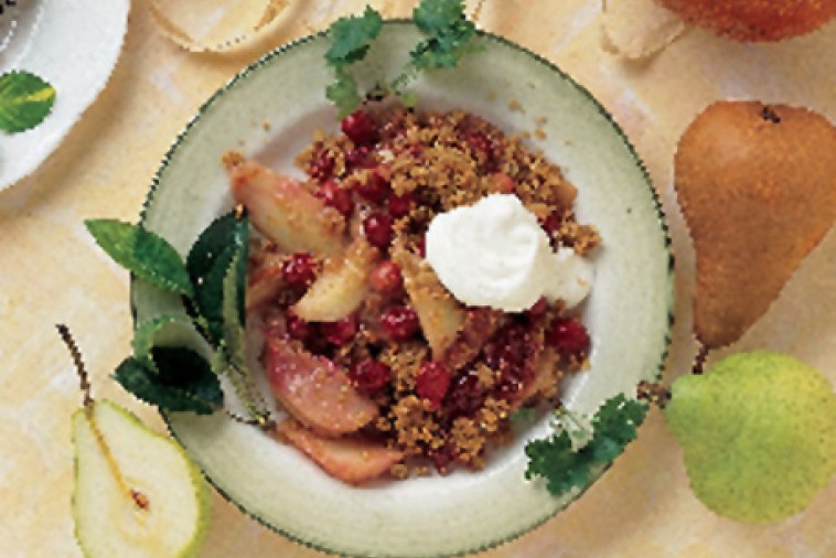 cranberry pear crisp