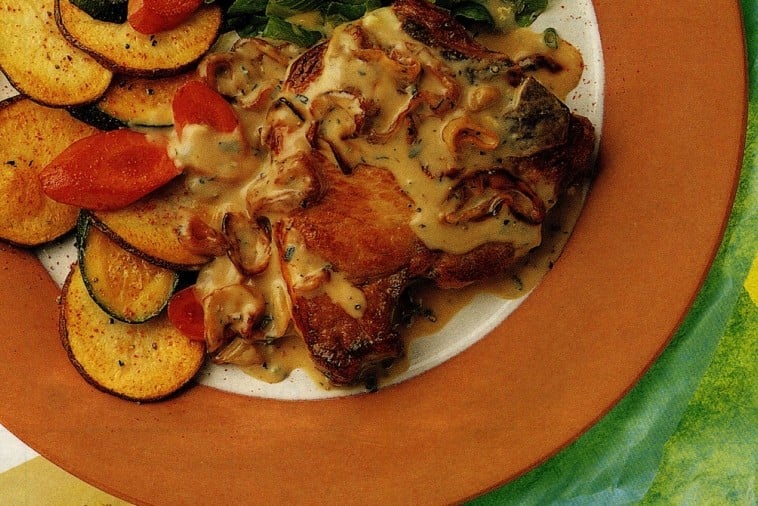 creamy herbed pork chops