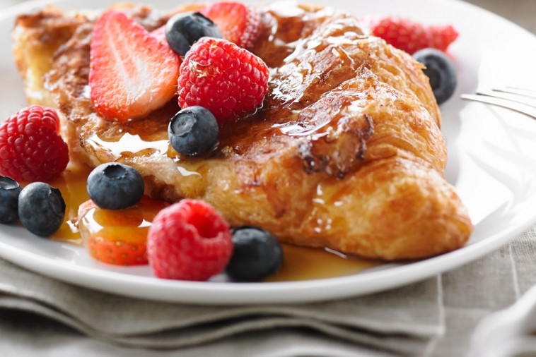 croissant french toast with fresh berries croissant french toast with fresh berries