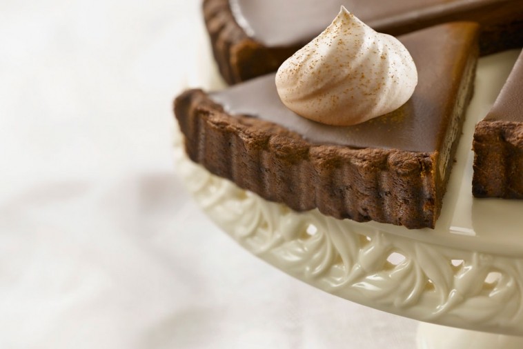 dark chocolate cinnamon truffle tart