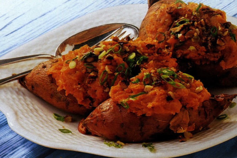 double baked sweet potatoes double baked sweet potatoes