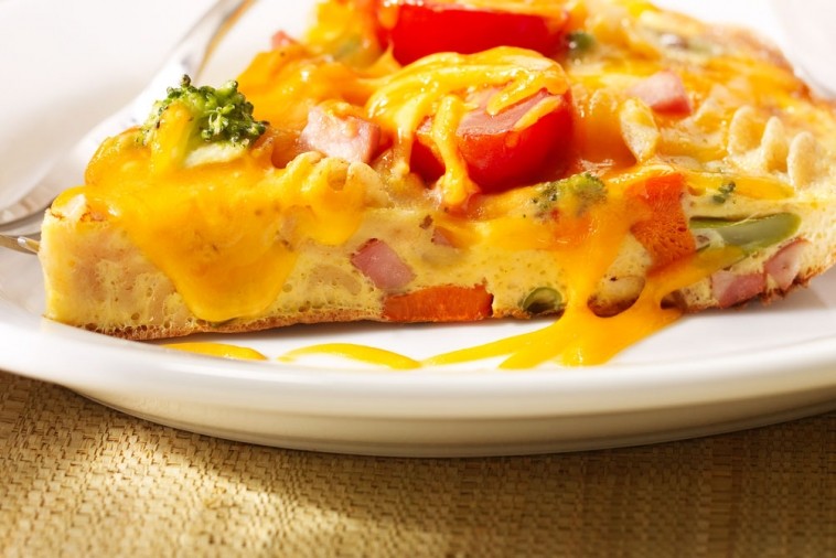 easy veggie ham and cheddar supper