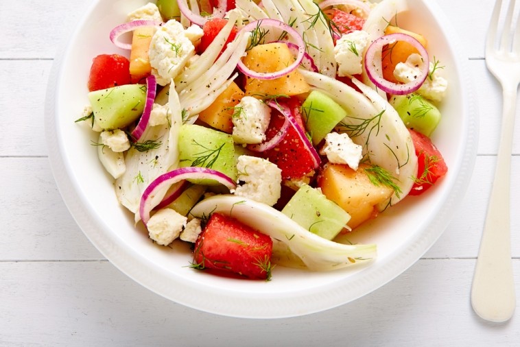 fennel melon and feta salad fennel melon and feta salad