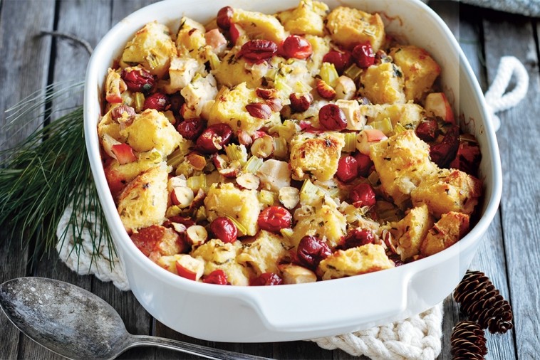 festive fruit hazelnut stuffing