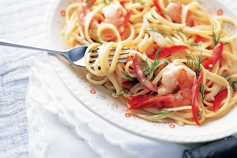 garlic shrimp linguine