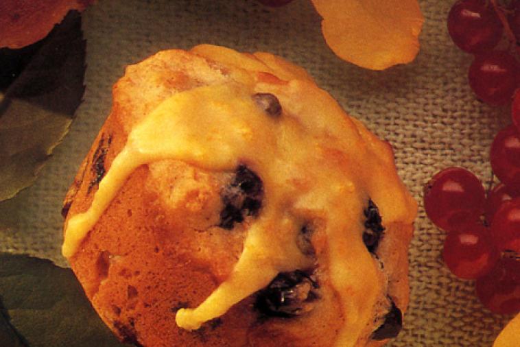 glazed blueberry orange muffins