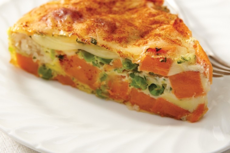 gouda green pea and sweet potato pie