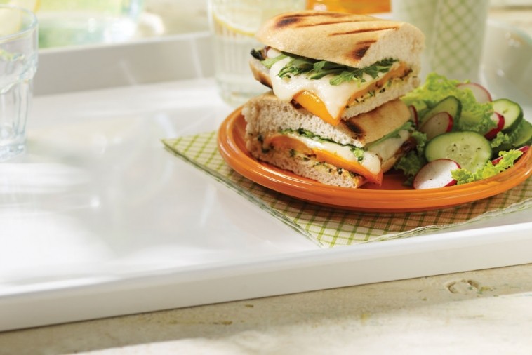grilled zucchini panini with mozzarella and peppers grilled zucchini panini with mozzarella and peppers