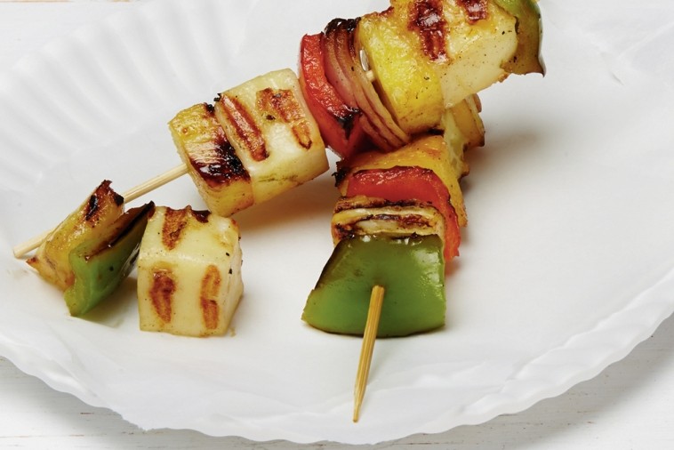 jamaican halloumi cheese brochettes