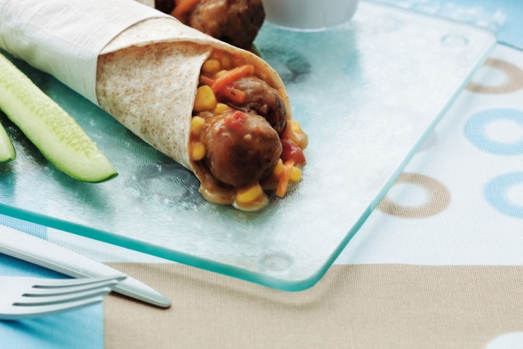 kids crazy meatball wraps