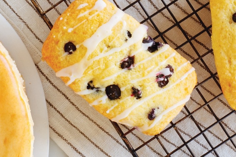 lemon blueberry mini loaves