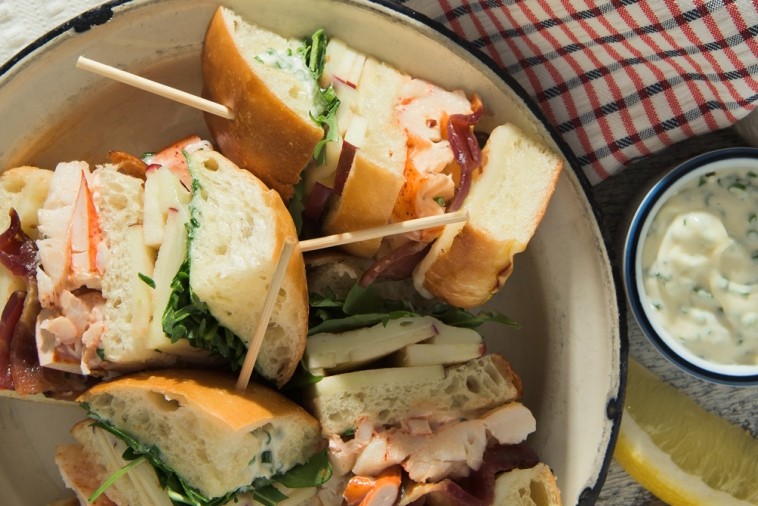 lobster club with mozzarella lobster club with mozzarella