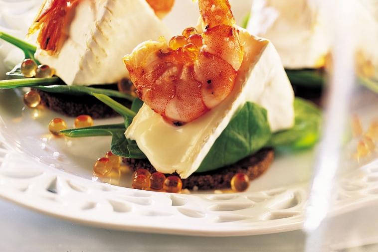 Marinated Shrimp With Triple Cream Brie Canadian Goodness