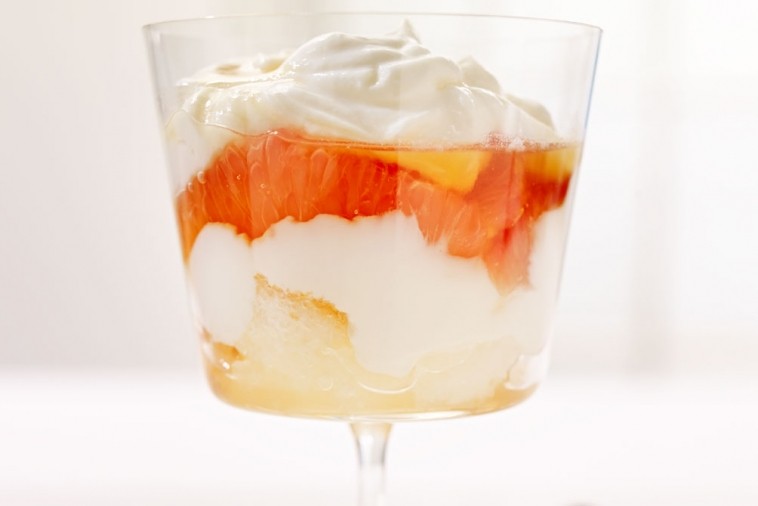 mascarpone and pink grapefruit verrines