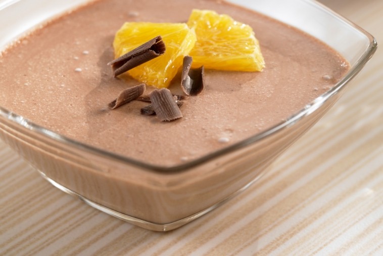 orange chocolate yogurt mousse